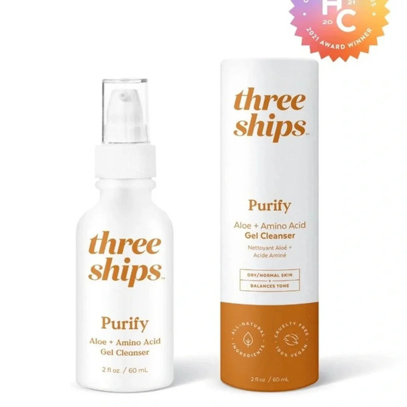 Three Ships Purify Aloe+Amino Acid Cleanser 0.5 oz - Picture 2 of 10